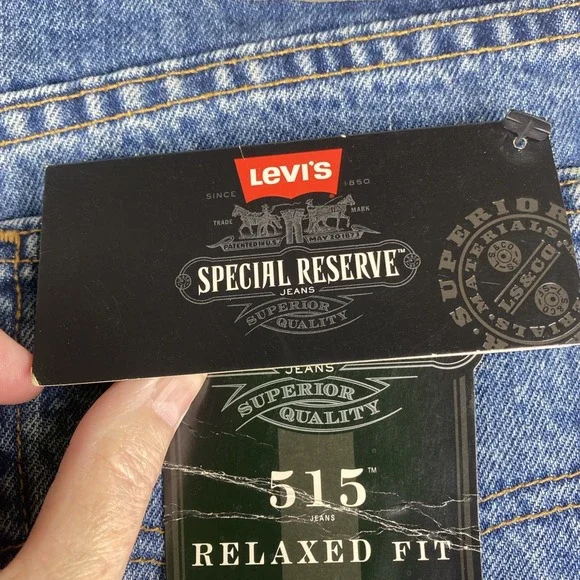 Vtg 90s USA Made Levi's 515 Relaxed Fit NWT 35x34 Deadstock American Workwear